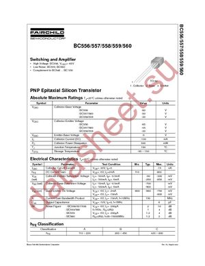 BC556 datasheet  